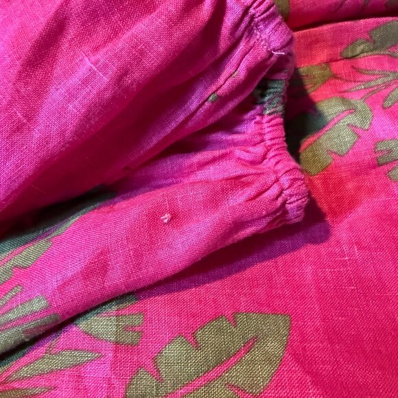 Boden Women 6L Hannah Linen Shirt Tunic Pink Floral V Neck Breathable Vacation - Picture 8 of 9